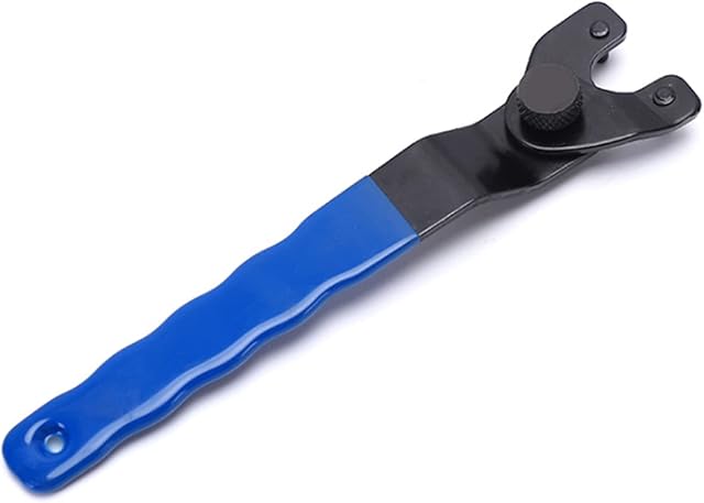 CHEERYMAGIC 10-52mm Angle Grinder Adjustable Spanner Universal Lock-Nut Grinder Wrench Pin Key Wrench with Non-Slip Plastic Coated Grip A2MJJBS (A)