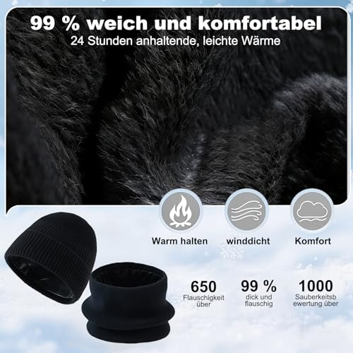 Chauffe-mains pour temps froid avec bonnet écharpe - 6