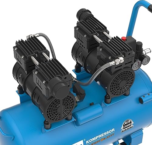 Güde 50138 compressor Airpower 275/8/50 Silent (2 dubbele zuigeraggregaten met aparte motor, 50 l ketel, 230V, olievrij) - Afbeelding 3