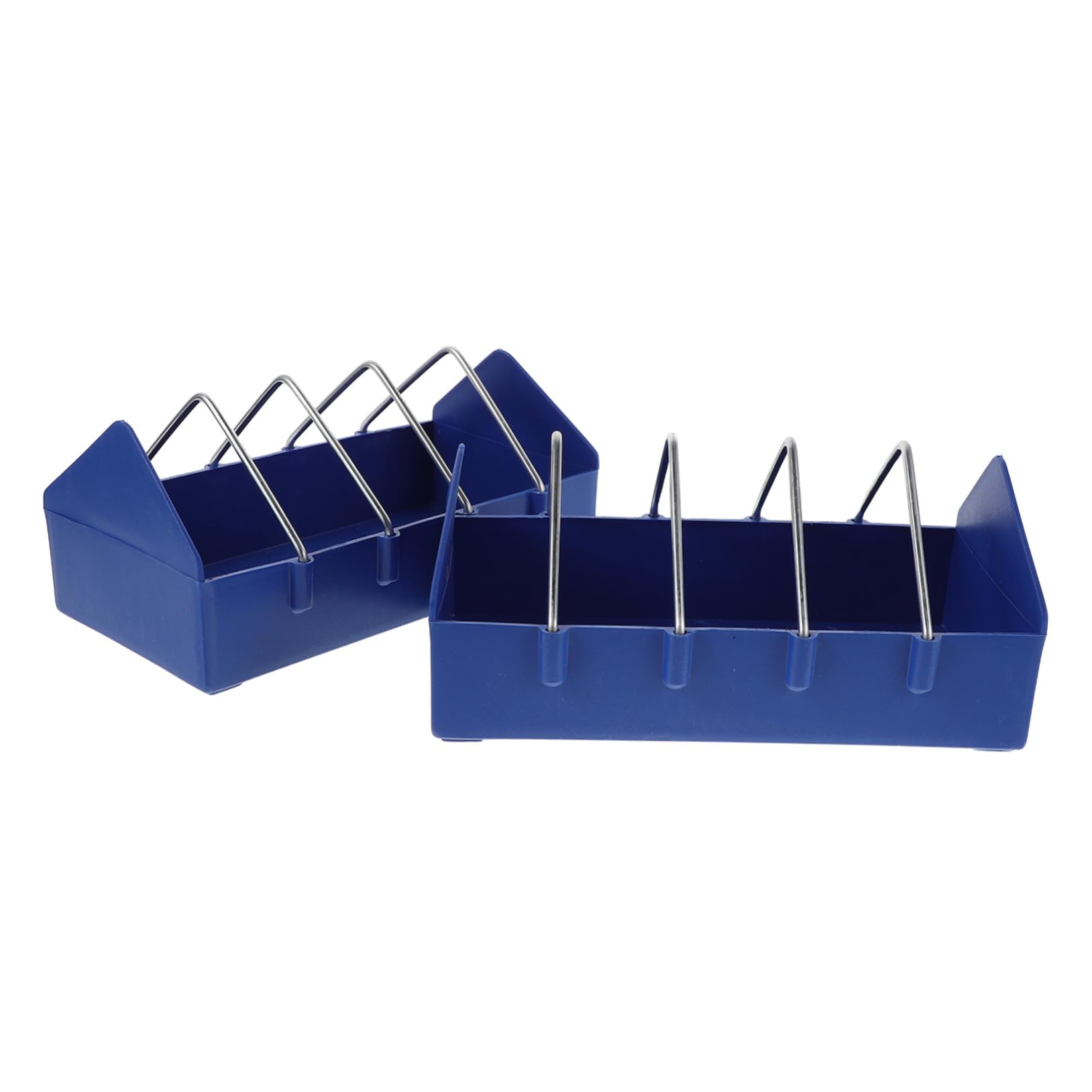 BESTonZON Lot de 4 Mangeoires pour Pigeons en Plastique Renforcé, Bac Alimentaire 20 Cm, Grosse Capacité, Alimentation Propre pour Volailles de Ferme et Oiseaux D’élevage
