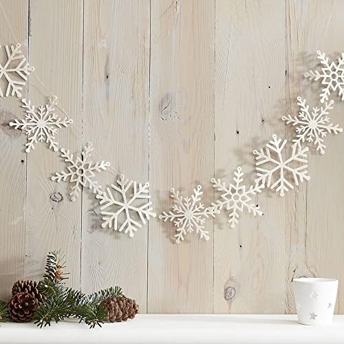 Ginger Ray Rustic Christmas Bauble Place Card Name Table Holders 6 Pack Let It Snow