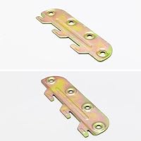 Vista 5 de Juego de 4 soportes para riel de cama, accesorios para marco de cama de madera, cabeceros de cama de 5 pulgadas (tornillos incluidos)