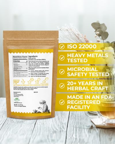 Image of 4 oz. Dandelion Leaf Root Tea Dandelion Tea Herbal (Taraxacum) - 113g Herbhojas Y Raнz De Diente De Leуn