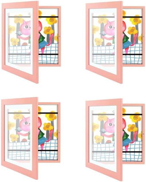 EzonYanGo Kids Art Frame 2-Pack, Kids Art Frames Front-Opening, Children Artwork Picture Frames Changeable, Artwork Display Storage Frames for Children Drawing Crafting