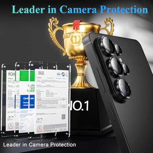 Image of YWXTW Camera Lens Protector for Samsung Galaxy S26 Ultra, [5X Stronger] Individual Metal Ring Tempered Glass Camera Cover for Galaxy S26 Ultra Accessories, Anti-Scratch, 1 Set