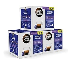 NESCAFÉ Dolce Gusto Espresso Ristretto Ardenza - Cápsulas de Café, 90 Cápsulas (3 x 30) - Intensidad 11 - Café arábica - Or…