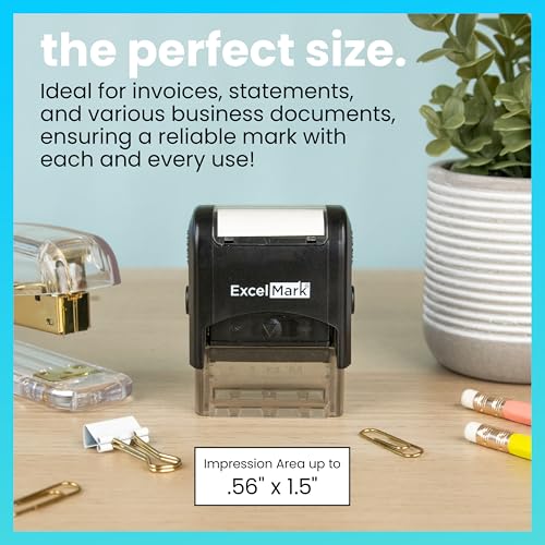 ExcelMark Copy Stamp Self-Inking Rubber Stamp - Red Ink for Office Use, Ideal for Efficient Document Management with Copy Stamps, Perfect for Professional Settings