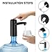 BORDSTRACT Wireless Rechargeable USB Electric Drinking Water Pump Dispenser Portable Drinkware Tools for Home and Outdoor Use