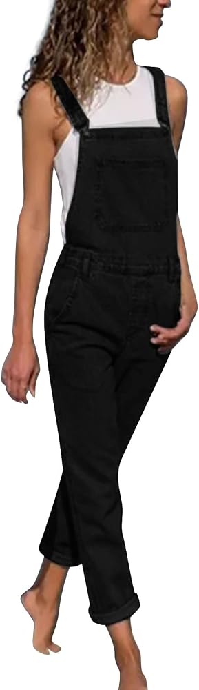denim dress tumblr Clothing 152 Women's Button Down with Adjustable Strap Bodycon Jumpsuit Jeans Romper Jeans Short Jeans Women Teenager, black, XXXL Fashion Color:Cream Lilac 订货 indoor concert outfit Plus Size Pink Embellished