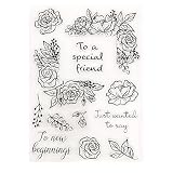 Qoiseys "to a Special Friend" Clear Stamps for Card Making, Rubber Stamps for DIY Scrapbooking Photo