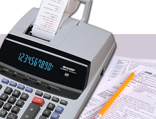Sharp 12-Digit Print Calculator Desktop Size Adding Machine, Perfect for Everyday Use and Office, Bright, Large Easy-to-Read Numbers on Both the Display and the Two-ColorPrinted Tape (VX-2652H) - Thumbnail 4