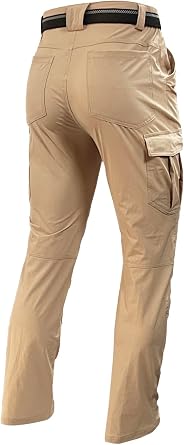 GARTENBOKER Mens Hiking Cargo Pants Waterproof Lightweight Quick Dry 6 Pockets Stretch Work Fishing Travel Outdoor Pants