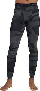 LAPASA Men's Thermal Underwear Bottom Heavyweight, Fleece Lined Long Johns for Men Thermal wear Leggings 1 Bottom M25, Camouflage Dark Gray, L