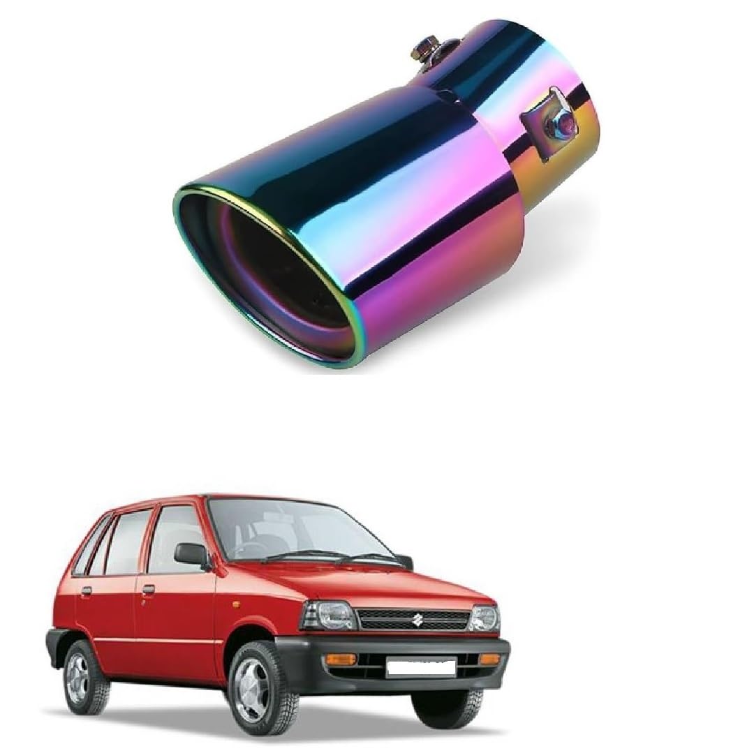 Stylish Car Show Exhaust Tube in Stainless Steel Colour Tube-Silencer Muffler Tip Pipe for Maruti 800-image-18