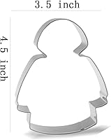 Vista 2 de Keewah Cortador de galletas impermeable, 4.5 x 3.5 pulgadas, acero inoxidable