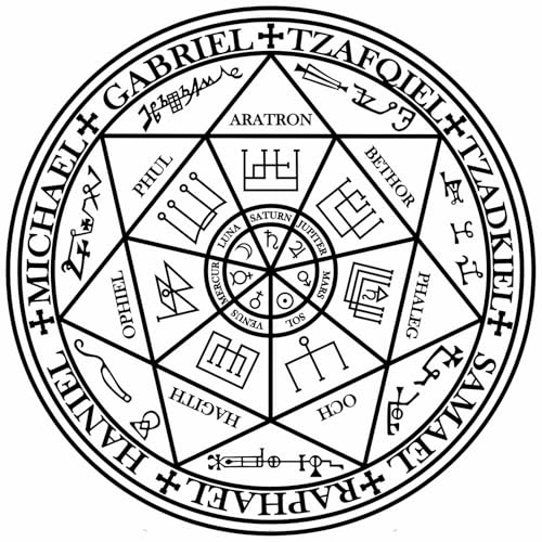 Placa Radiestesia Radiônica 17x17 Cm - PANTÁCULO DOS SETE ARCANJOS