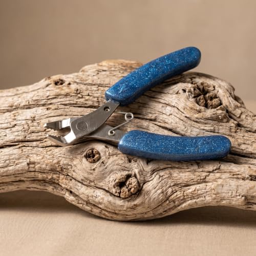 Image of Beadsnfashion Steel Jewellery Making Crimping Plier (4.5 Inch) - Professional Stainless Steel Jewellery Making Tool with Blue Grips Handle for Lock The Beading Wire and Detailed Craft Work