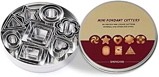 ShengHai Mini Cookie Cutter set – 24 Pieces Metal Fondant Cutters – 3