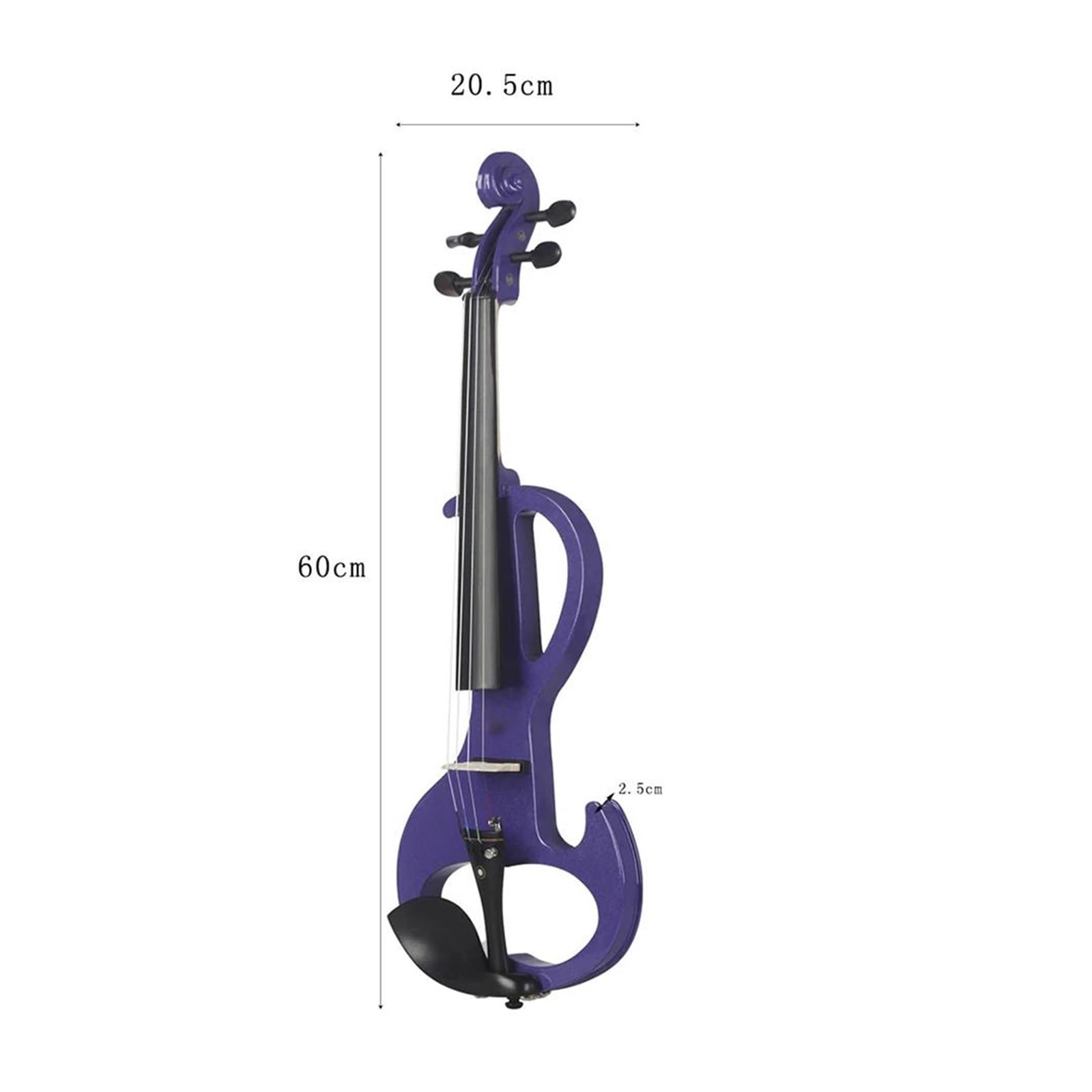 Violín Eléctrico Profesional 4/4 Instrumento De Cuerda Morado Eléctrico Con Estuche Para Amantes De La Música Instrumento De Violín