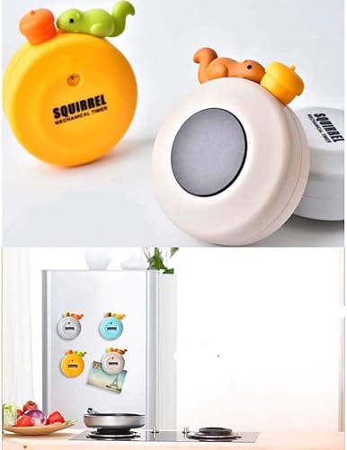 Miniatura 5 de Lindos temporizadores de maquinaria de ardilla, 60 minutos, temporizador mecánico de cocina, reloj de alarma fuerte, contadores de temporizador