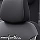 Universelle Leder/Stoff Sitzbezüge ’Comfortline’ Schwarz/Grau + Weißes Rand - 11-Teilig- - kompatibel mit Side-Airbags