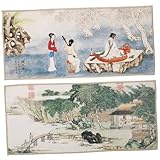 TIDTALEO 2Pcs Tea Mat Tea Cloth Japanese Towel Soft Towels Cleaning Towel kung fu Tea Accessories gongfu Tea Tray mat Dog Blanket Kitchen Towel Tea Table pad Supple Dish Towel Cafe Painted