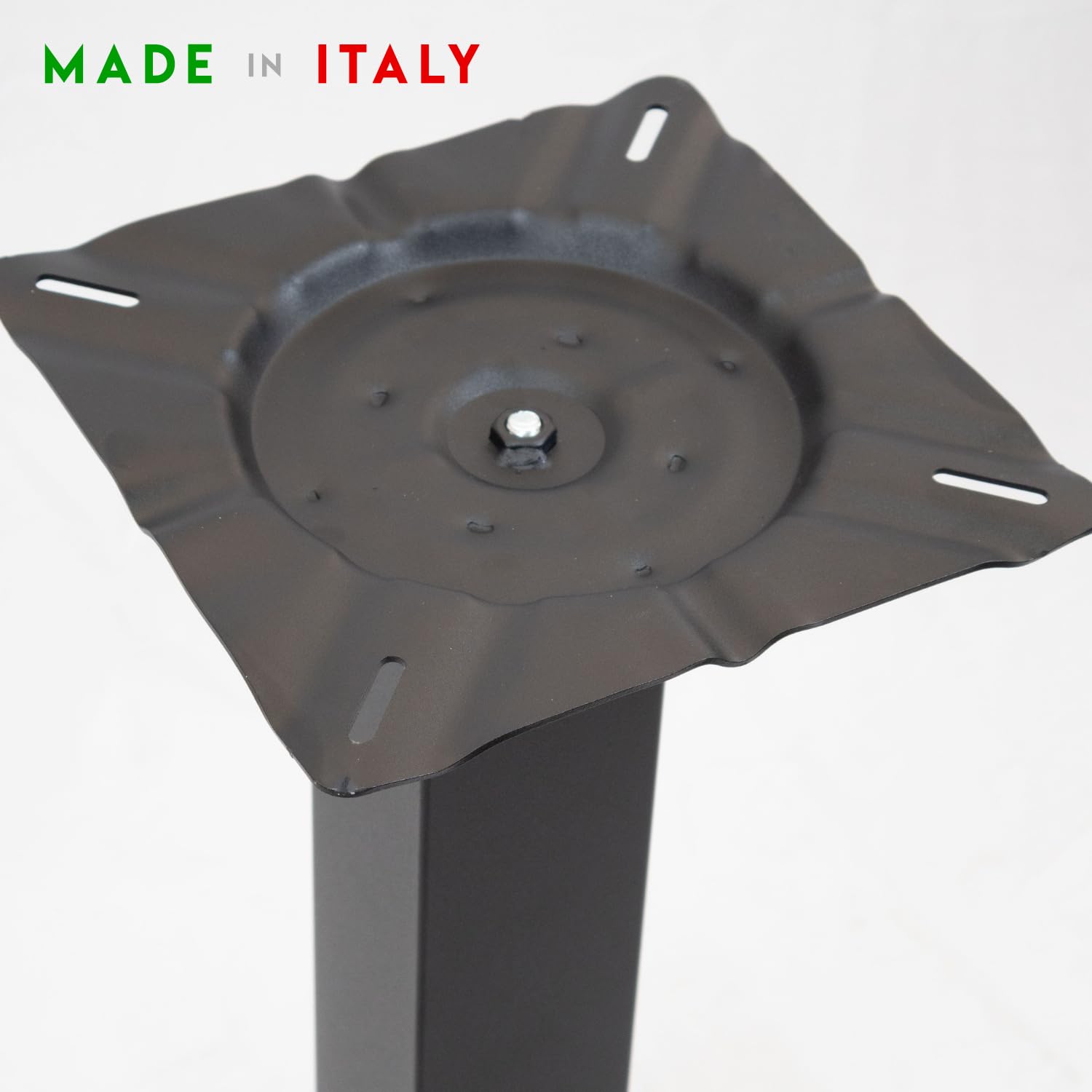 MOHOME Gambe per Tavolo Ferro Made In Italy Nero Rotondo Quadrato Stile Moderno Struttura Robusta Base Stabile Solida Piedini Regolatori Tavoli Soggiorno Bar Bistrò Ristoranti Catering