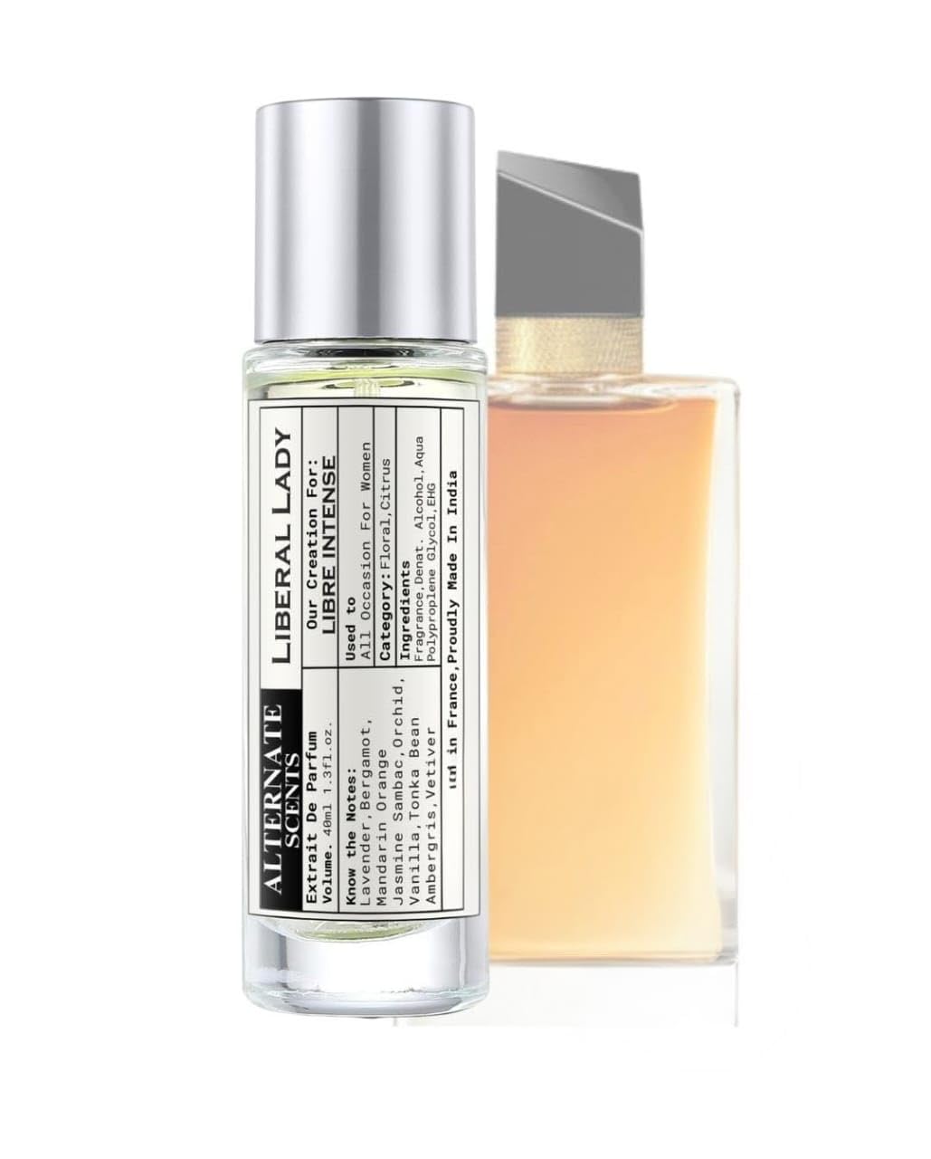 Alternate Scents Liberal Lady 40ml Long Lasting Perfume For Women |Strong& long Lasting with 30% Oil Concentration|Floral,Bold, Sensual| Fragrance From France | Made In India|