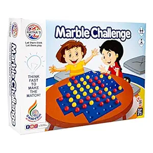 Ratna's Marble Challenge Strategy 2 Players Board Game for Kids & Adults