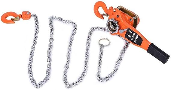 Lifting Chain Block Hoist,0.75T Heavy Duty Lifting Chain Block Hoist Alloy Steel Adjustable Ratchet Manual Lever Pulley Hoist 3m Lifting Height for Off Road