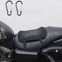 28 x 21cm Motorcycle Gel Seat Cushion for Touring Sport Cruiser Motorcycle TPE Gel Seat Pad with Breathable and Cooling Mesh Cushion