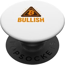 Bullish Bitcoin Industrial Crypto Design Blockchain Style PopSockets Adhesive PopGrip