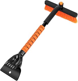 Car Snow Brush Removal with Ice Scraper for Car Windshield Detachable Snow Scraper with Foam Grip for Car Auto Truck SUV Windshield Windows
