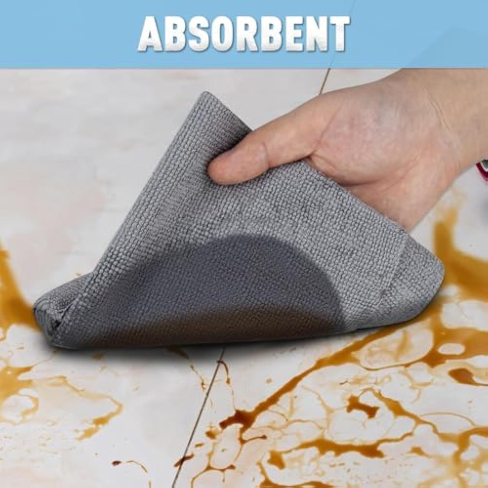 Microfiber Cleaning Cloth Roll, Reusable Washable Kitchen Towel Roll