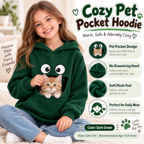Pull Pocket For Dogs Girls Cat Hoodie With Pouch Pet Carrier Hoodies Pocket - image 3