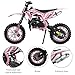 49cc Kid Gas Dirt Bike,Upgrade 2-Stroke Children Gas Motorcycle Off Road Mini Bike Beach Vehicle Ride on Toy Car with Front Rear Disc Brakes Pull Start for Boys & Girls Ages 8-14 Gifts Pink
