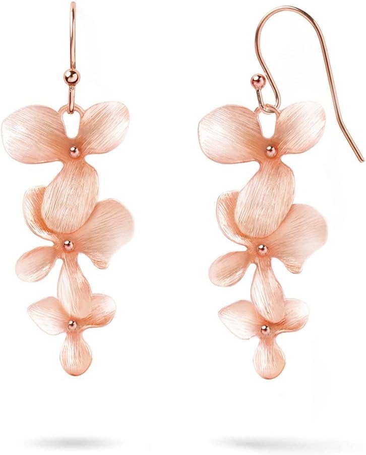 Gold Plated Orchid Flower Necklace or Bracelet