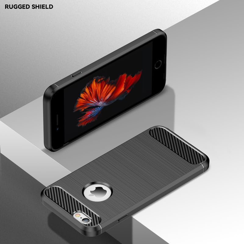 Image of Carbon Fibre Back Case Cover for iPhone 6 Plus, 6S Plus (Black)