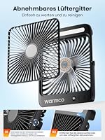 Warmco D4 Wiederaufladbarer Campingventilator 20000mAh, LED, 48H – Ansicht 7