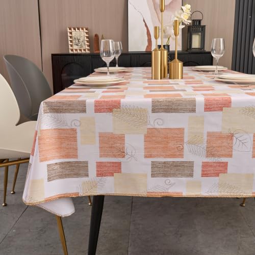 Pioggia Vinyl Tablecloth with Flannel Backed Rectangle Waterproof Oil-Proof PVC Table Cloth Wipeable Spill-Proof Plastic Table Cover for Indoor and Outdoor by Pioggia - Used condition - Image 3