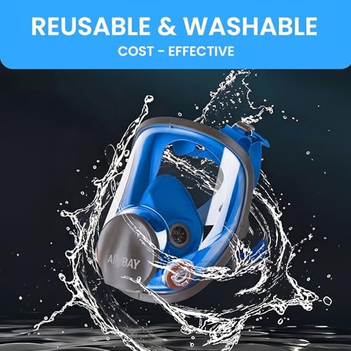 Reusable Respirator Mask with A1 & P2 Filters for Dust,Gas,Painting, Woodworking, Sanding, Construction,Clearning — 사진 7
