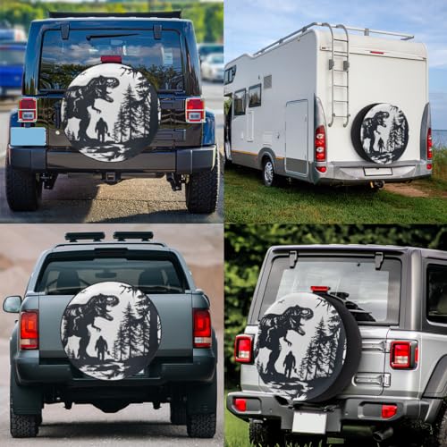 Image of Spare Tire Cover for RV Trailer, Dinosaur Bigfoot Tire Covers Universal Fit for Travel Trailer Camper Jeep RV SUV Truck Waterproof Wheel Cover (16 inch for Diameter 29 inch - 31 inch)