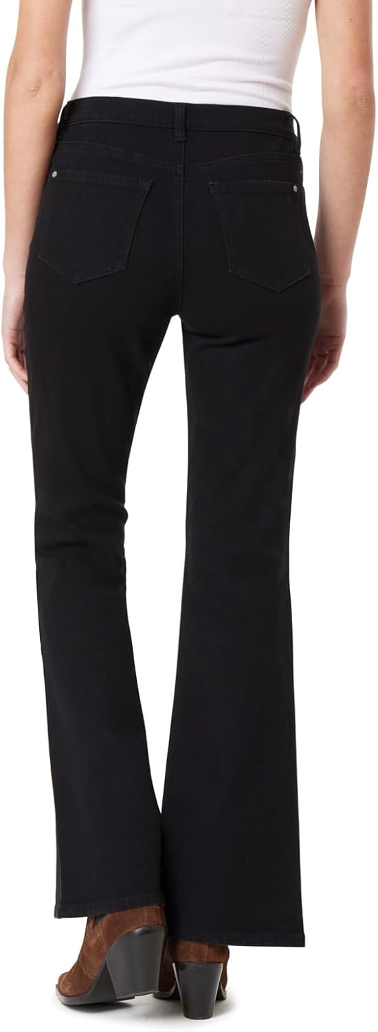 WallFlower Womens Fearless Curvy Super Flare High Rise Insta Vintage Juniors Jeans - Image 3