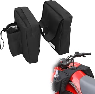 Motorcycle Tank Top Bag, Waterproof & Secure Universal Fit, Modern Black Solid Oxford Cloth, 12.99x11.02x9.06 inches, 0.75 lb, 151.57 cubic inches, Powersports Saddle Bags
