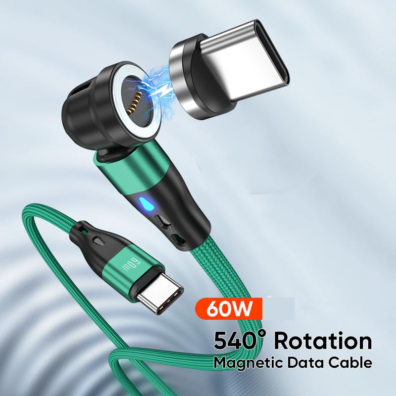 Amazon.co.jp: USB-C to USB-C マグネット 充電ケーブル 7pin 540度