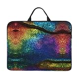 【Hochwertiges Material】Hergestellt mit 600D Oxford Tuch (100% Polyester) auf der Außenseite, ist diese klassische Schlangenhaut-Print Laptoptasche wasserabweisend und schmutzabweisend, was eine lange Haltbarkeit gewährleistet.