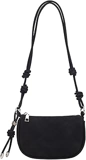 [なぶる] フェイククロスボディ財布女性調節可能なショルダーストラップカジュアルバッグ軽量フェイクスエードクロスボディ財布