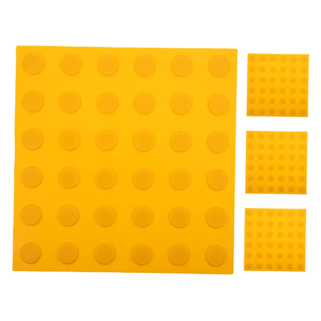 4pcs PVC Tactile Paving Tiles Blind Braille Road Stickers with Raised Dots Waterproof Blind Tracks for Sidewalks and Patios