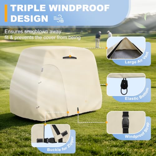 Explore Land 600D Golf Cart Cover