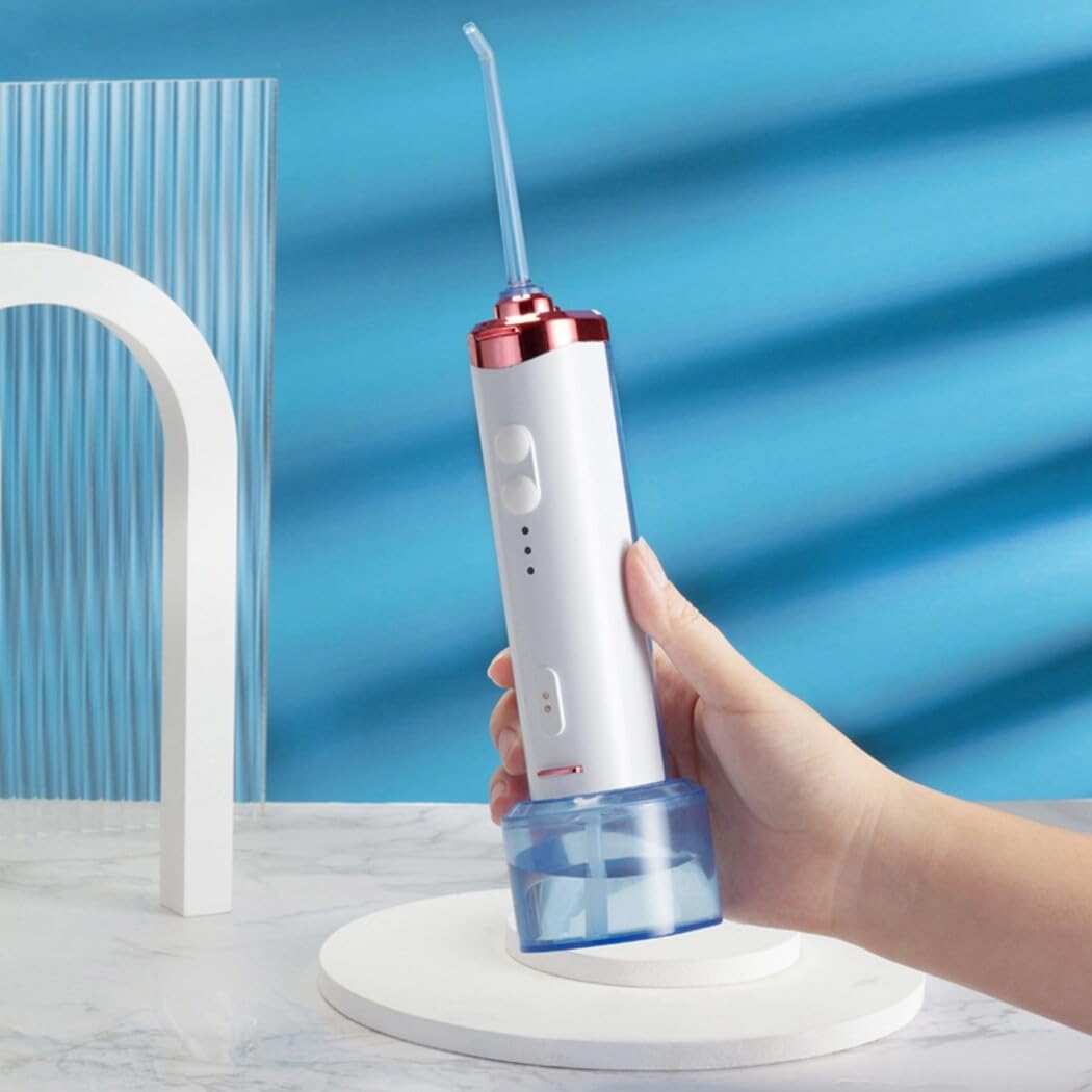 Kit dental profesional de irrigador oral: irrigador dental desmontable recargable de mano lavable